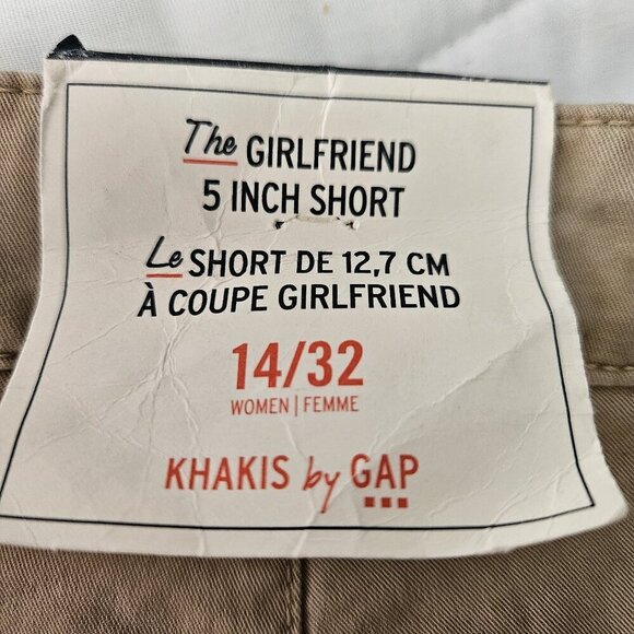Khakis by Gap Girlfriend 5 inch Edgy Casual Shorts Size 14/32 - Picture 6 of 9